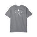 Queens Tennis-Unisphere Grey T-Shirt New York Double Sided T-Shirt Unisex Garment-Dyed T-shirt