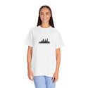 NYC Skyline T-Shirt Manhattan Unisex T-Shirt Garment-Dyed T-shirt Rainbow Text Comfort Colors White T-Shirt