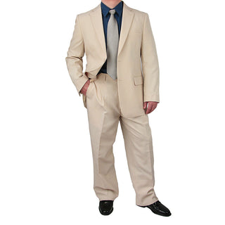 Stylish Men's Regular-Fit Suit Beige