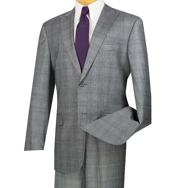 Luxurious Men's Regular-Fit Glen Plaid Suit
