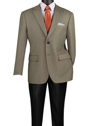 Front view of men’s modern-fit houndstooth blazer