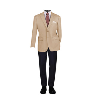 Luxurious Men's Modern-Fit Dress Houndstooth Blazer TAN