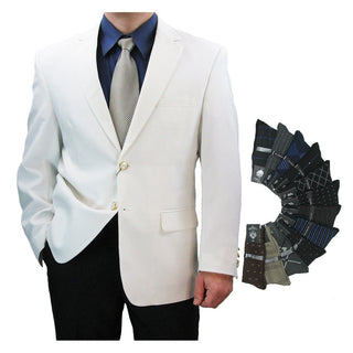 Men's Regular-Fit Blazer White Triple Blessings