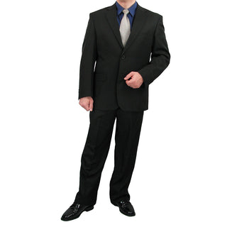 SALE! Sharp Mens 2pc. 2-B Comfortable Stretch Waist Suit - BLACK Triple Blessings