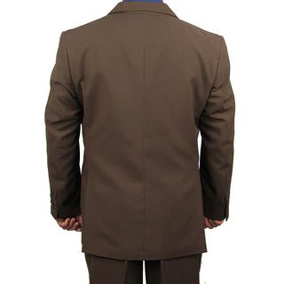 Stylish Men's Regular-Fit Suit Brown Triple Blessings