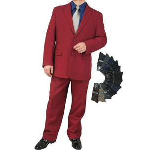 Stylish Men's Regular-Fit Suit Burgundy Triple Blessings