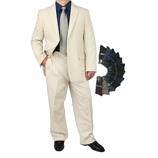 Stylish Men's Regular-Fit Suit Ivory Triple Blessings