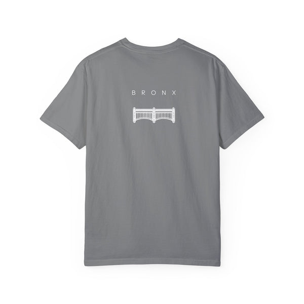 Bronx White Facade Yankee Stadium New York Unisex Double Sided T-shirt - Grey