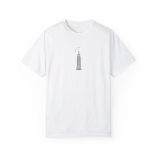 Manhattan White T-Shirt Empire State Building T-Shirt Unisex T-shirt Rainbow Arc Text T-Shirt New York City T-Shirt Comfort Colors T-Shirt