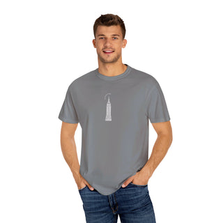 Manhattan Grey T-Shirt Empire State Building T-Shirt Unisex T-shirt Rainbow Arc Text T-Shirt New York City T-Shirt Comfort Colors T-Shirt