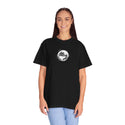 Queens Black Unisphere T-Shirt World's Fair T-Shirt Unisex Garment-Dyed T-shirt Rainbow Arc Text T-Shirt Comfort Colors T-Shirt