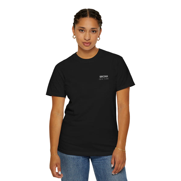 Bronx White Facade Yankee Stadium New York Unisex Double Sided T-shirt - Black