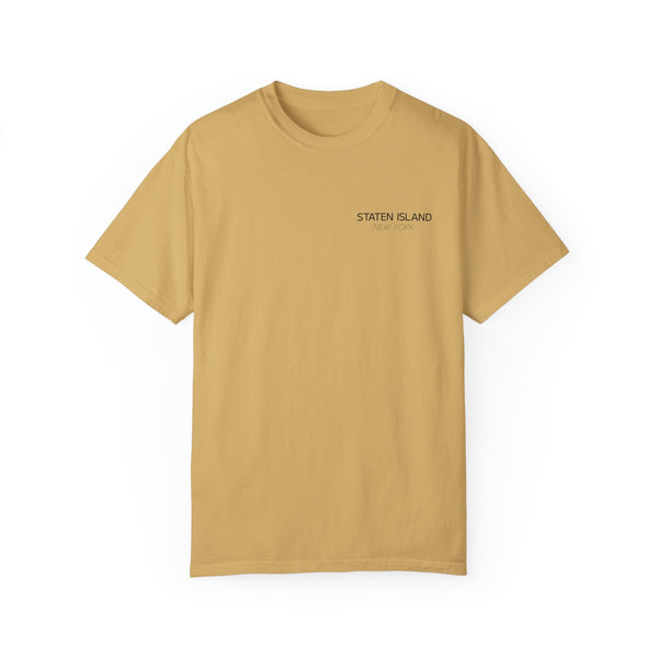 Staten Island Black Ferry New York Unisex Double Sided T-shirt - Mustard