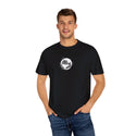 Queens Black Unisphere T-Shirt World's Fair T-Shirt Unisex Garment-Dyed T-shirt Rainbow Arc Text T-Shirt Comfort Colors T-Shirt