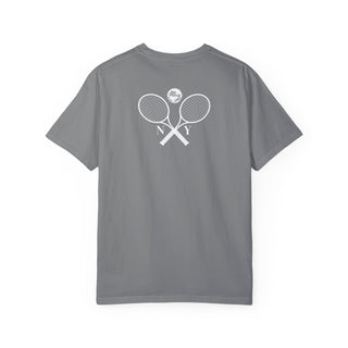 Queens Tennis-Unisphere Grey T-Shirt New York Double Sided T-Shirt Unisex Garment-Dyed T-shirt