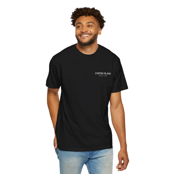 Staten Island White Ferry New York Unisex Double Sided T-shirt - Black