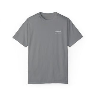 Queens Tennis-Unisphere Grey T-Shirt New York Double Sided T-Shirt Unisex Garment-Dyed T-shirt