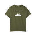 New York City White Skyline Manhattan Unisex Double Sided T-shirt - Hemp