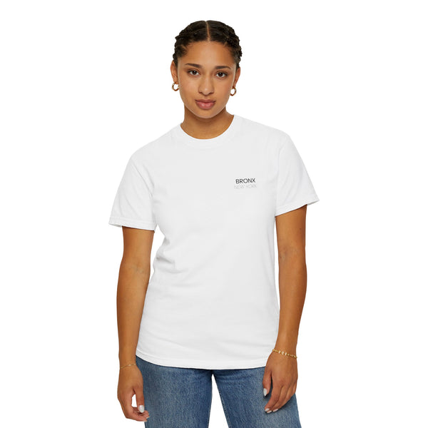 Bronx Black Facade Yankee Stadium New York Unisex Double Sided T-shirt - White