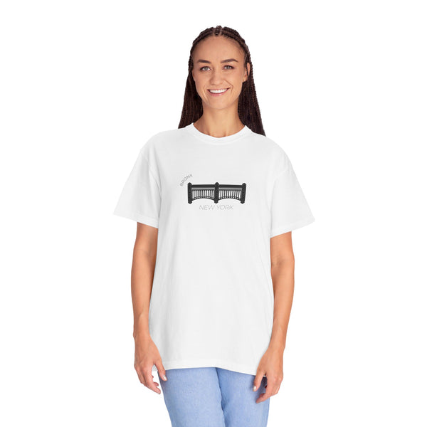 Bronx New York White T-Shirt Yankee Stadium Facade T-Shirt Unisex Garment-Dyed T-shirt Comfort Colors T-Shirt