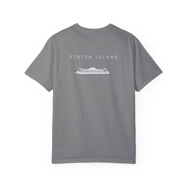 Staten Island White Ferry New York Unisex Double Sided T-shirt - Grey