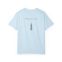 Manhattan Black Empire State Building New York Unisex Double Sided T-shirt - Chambray