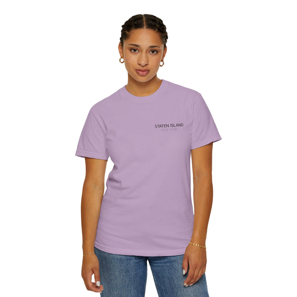 Staten Island Black Ferry New York Unisex Double Sided T-shirt - Orchid