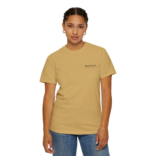 Brooklyn Black Parachute Coney Island New York Unisex Double Sided T-shirt - Mustard