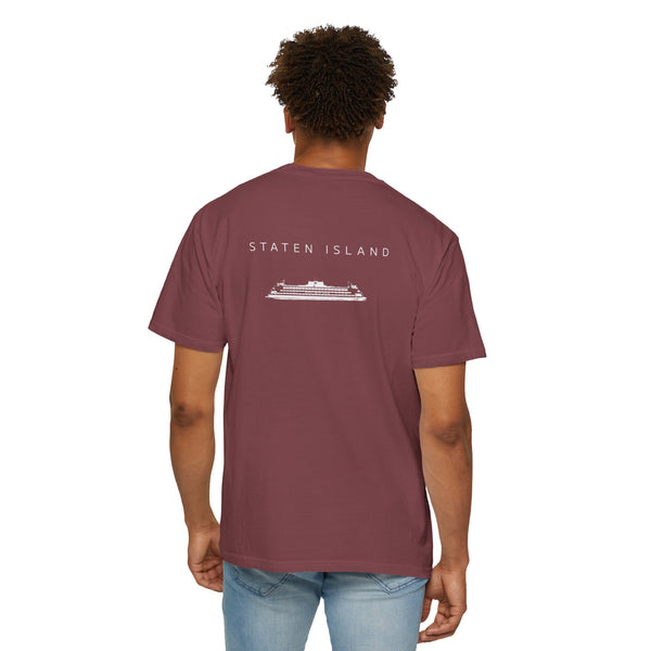 Staten Island White Ferry New York Unisex Double Sided T-shirt - Vineyard