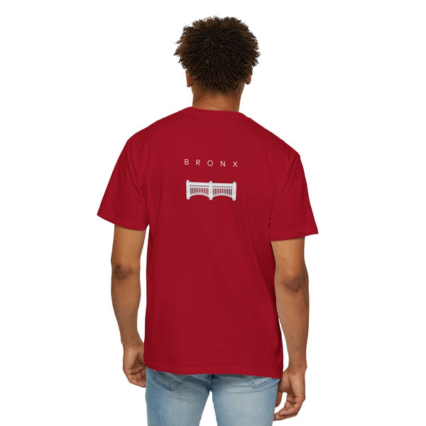 Bronx White Facade Yankee Stadium New York Unisex Double Sided T-shirt - Red