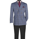 Men Regular-Fit Windowpane Blazer Jacket | Stretch Comfort | Washable FREE Socks