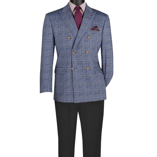 Men Regular-Fit Windowpane Blazer Jacket | Stretch Comfort | Washable FREE Socks