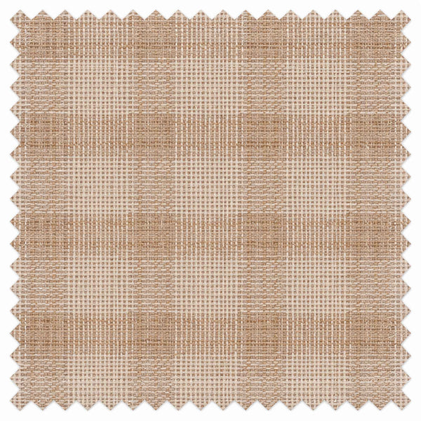 Men Regular-Fit Windowpane Blazer Jacket | Stretch Comfort | Washable FREE Socks - TAN