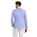 Men Modern-Fit Textured Sport Coat Blazer | Super Stretch | Washable, FREE Socks-LIGHT BLUE