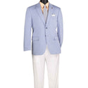 Men Modern-Fit Textured Sport Coat Blazer | Super Stretch | Washable, FREE Socks-LIGHT BLUE