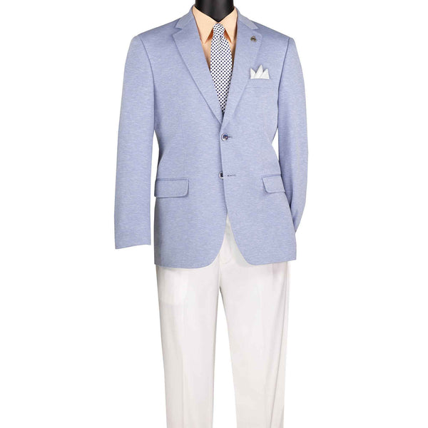 Men Modern-Fit Textured Sport Coat Blazer | Super Stretch | Washable, FREE Socks-LIGHT BLUE