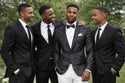 Men's Luxury Embroidery Slim Blazer Tuxedo Wedding Prom Jacket Bow Tie & Socks BLACK