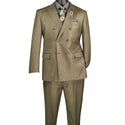 Luxurious Regular-Fit Men's Sharkskin Double Breasted 4x6 Suit, Adj Waist + FREE SOCKS - DUSTY PURPLE (Copy)