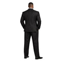Men's Double Breasted Pinstripe Suit 6x2, Regular-Fit, Adjust Waist, BLACK