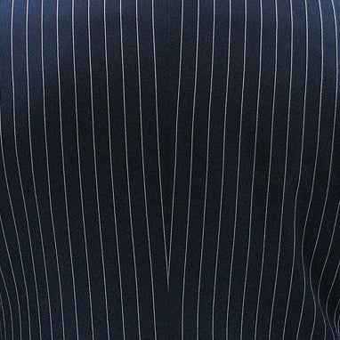 Men's Double Breasted Pinstripe Suit 6x2, Regular-Fit, Adjust Waist, BLACK