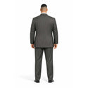 Men's Double Breasted Pinstripe Suit 6x2, Regular-Fit, Adjust Waist, CHARCOAL