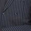Men's Double Breasted Pinstripe Suit 6x2, Regular-Fit, Adjust Waist, NAVY