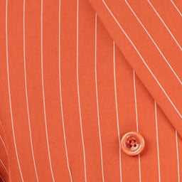 Men's Double Breasted Pinstripe Suit 6x2, Regular-Fit, Adjust Waist, CANYON CLAY