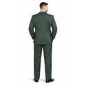 Men's Double Breasted Pinstripe Suit 6x2, Regular-Fit, Adjust Waist, HUNTER GREEN