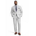 Men's Seersucker Striped Suit 2-PC Modern-Fit, Adjustable Waist, Free Socks, GREEN