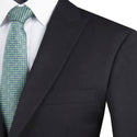 Luxurious Men's Modern-Fit Suit Black Triple Blessings