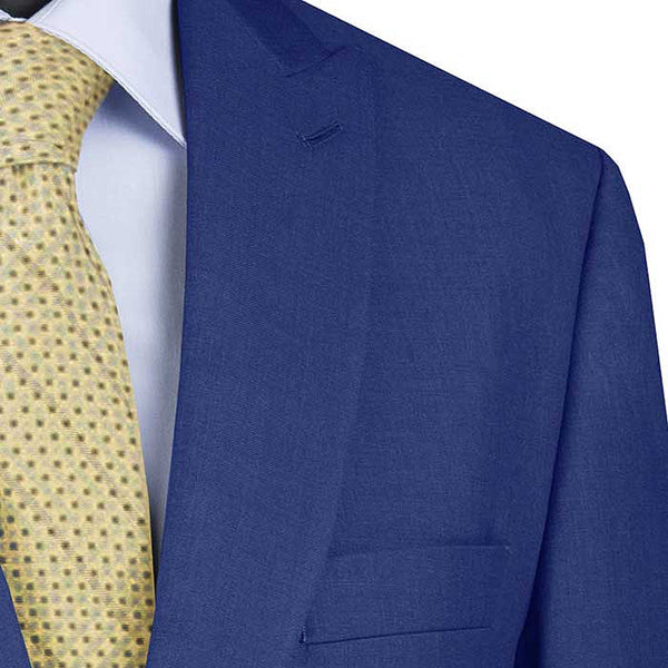 Luxurious Men's Modern-Fit Suit Blue Triple Blessings