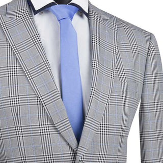 Luxurious Men's Slim-Fit Stretch Armhole Glen Plaid Suit Triple Blessings
