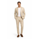 Men’s Modern Fit Linen-Cotton Suit | Breathable Stretch Comfort | FREE SOCKS