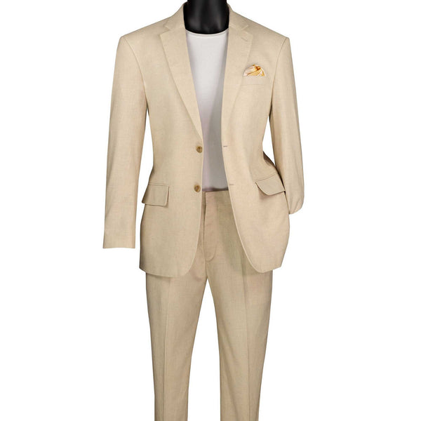 Men’s Modern Fit Linen-Cotton Suit | Breathable Stretch Comfort | FREE SOCKS